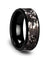 Black Digital Camo Tungsten Wedding Ring Beveled Polished Finish - 8mm