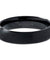 Black Domed Tungsten Wedding Ring for Women Comfort Fit and Brushed Finish - 4mm