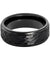 Black Hammered Stepped Edges Tungsten Carbide Ring For Men 8mm