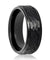 Black Hammered Stepped Edges Tungsten Carbide Ring For Men 8mm