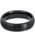 Black Tungsten Ring With Brushed Center High Polished Stepped Edges - 6mm & 8mm