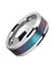 Blue Purple Tungsten Wedding Ring Color Changing Inlay Polished Finish 4mm-10mm