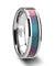 Blue Purple Tungsten Wedding Ring Color Changing Inlay Polished Finish 4mm-10mm