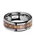 Boa Snake Skin Tungsten Wedding Ring Beveled Polished Finish - 8mm