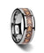 Boa Snake Skin Tungsten Wedding Ring Beveled Polished Finish - 8mm