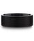 BOISE Brushed Finish Flat Black Titanium Men’s Wedding Band - 6mm & 8mm
