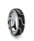 CAESO Cobalt Chrome Ring With Diagonal Pattern And Polished Edges - 8mm