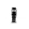 CAINE Watch Band Style Men’s Tungsten Ring With Black Ceramic Inlay - 8mm