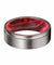 CAIRO Pipe Cut Men’s Grooved Tungsten Ring with Black Red Elder Wood Sleeve 8mm