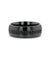 CALIX Men’s Domed Black Titanium Ring with Multiple Sapphires 8mm