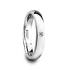 Calliope Domed Diamond Tungsten Carbide Ring Highly Polished 4mm - 8mm