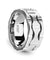 CALVUS Men’s Extra Wide Tungsten Carbide Wedding Band With Moon Grooves - 10mm