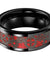 Camden Black Tungsten Carbide Ring Red Steampunk Gear Wheel Design - 8mm