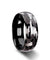 Carter Black and Grey Domed Camo Tungsten Wedding Band For Men - 8 mm