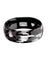 Carter Black and Grey Domed Camo Tungsten Wedding Band For Men - 8 mm