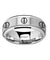 CARTER Engraved Deadpool Mercenary Symbol Tungsten Spinner Ring - 8mm