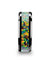 Ceramic Black Wedding Ring Blue & Orange Opal Inlay Beveled Polished Finish - 8mm