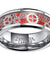 Chester Men’s Steampunk Gear Wheel Red Carbon Fiber Inlay Tungsten Ring - 8mm