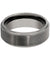 Classic Tungsten Wedding Band For Men Stepped Edges Brushed Center 8mm