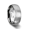 COCO Domed Tungsten Carbide Ring With Wire Brushed Finish Style 6mm & 8mm
