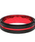 Colton Men’s Black And Red Grooved Tungsten Wedding Band 6mm & 8mm