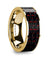 Columbus 14k Yellow Gold Wedding Band with Black & Red Carbon Fiber Inlay 8mm