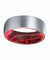 DALLAS Domed Men’s Tungsten Ring with Black/Red Box Elder Wood Sleeve 8mm