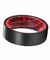 DALLON Flat Black Tungsten Ring with Red/Black Box Elder Wood Sleeve 8mm