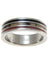 Dalton Genuine Titanium Wedding Band Pink Ivory Wood Ebony & Cocobolo Inlay - 6mm