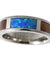 Damarion Titanium Band Genuine Hawaiian Koa Wood Inlay Opal Comfort Fit Ring - 6mm