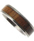 Damarion Titanium Band Genuine Hawaiian Koa Wood Inlay Opal Comfort Fit Ring - 6mm