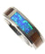 Damarion Titanium Band Genuine Hawaiian Koa Wood Inlay Opal Comfort Fit Ring - 6mm