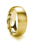 DANTE Domed Yellow Gold Plated Tungsten Ring With Brushed Finish - 8mm