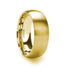 DANTE Domed Yellow Gold Plated Tungsten Ring With Brushed Finish - 8mm