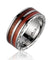 Darnell Titanium Genuine Wedding Band Pink Ivory Wood Hawaiian Koa - 7mm