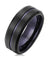 Deep Dark Purple Center Grooved Black Tungsten Carbide Wedding Band - 6mm & 8mm