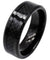 Devon Black Tungsten Wedding Band With Stunning Carbon Fiber Inlay 8mm