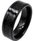 Devon Black Tungsten Wedding Band With Stunning Carbon Fiber Inlay 8mm