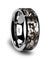 Digital Camouflage Silver Tungsten Wedding Ring Beveled Polished Finish - 8mm