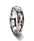 Domed Tungsten Black and Gray Camo Wood Wedding Ring For Men & Women 6mm - 10 mm