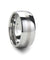Domed Tungsten Carbide Wedding Band Set With Brushed Stripe Center - 4mm - 12mm