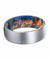 EHAN 8MM Men’s Brushed Tungsten Ring with Blue/Yellow Box Elder Wood Sleeve