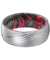 ELTON Men’s Damascus Steel Ring with Red/Green Wood Sleeve 8mm