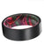 ELVIO Flat Black Tungsten Carbide Band with Red/Green Box Elder Wood Sleeve 8MM
