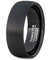 Exquisite Black Domed Tungsten Wedding Band with Brush Finish 6mm - 8mm