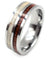 Exquisite Tungsten Carbide Ring With Deer Antler and Hawaiian Koa Wood Inlay 8mm