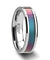 Fabienne Blue & Purple Tungsten Wedding Band Set w/ Color Changing Inlay 4mm-10mm