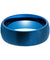 Fairfax Blue Tungsten Carbide Wedding Band Domed Brushed Finish - 6mm & 8mm
