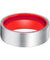 Fairmont Men’s Flat Brushed Tungsten Carbide Ring with Red Inside - 8mm