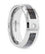 FELIX Tungsten Ring Ombre Deer Antler Inlay With Diamond Setting Center - 8mm